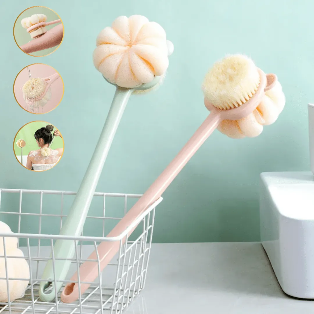 Brosse de bain double face certifiée pour le soin complet du corps (colleur aléatoire)