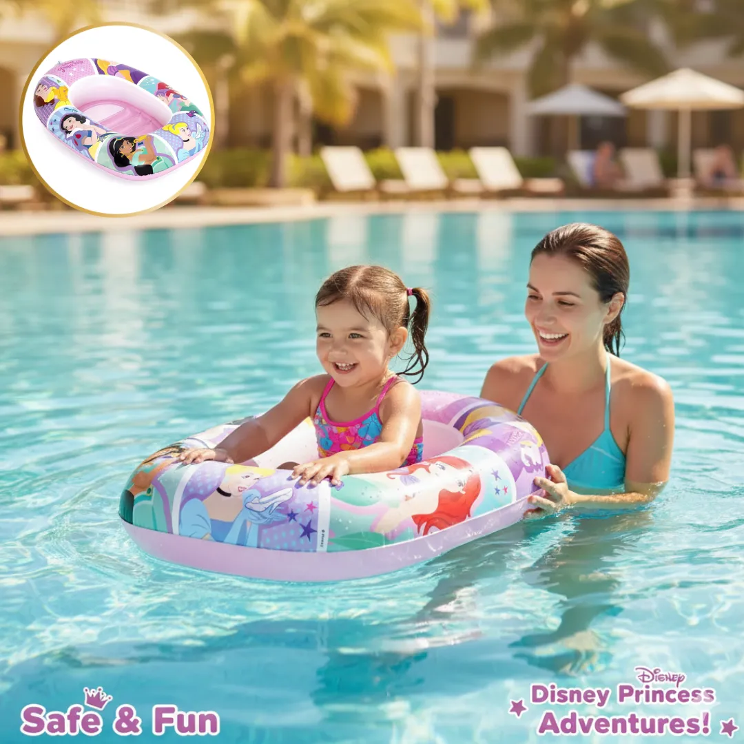 Bateau gonflable pour enfants 102 x 69 cm, décor Princesses Disney, ludique et sûr pour l’eau