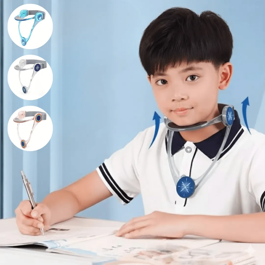 Correcteur de posture pour enfants – support de cou ajustable à 360° pendant lecture et écriture (colleur aléatoire)