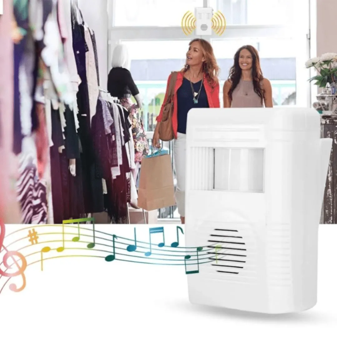 Sonnette de porte avec capteur de mouvement infrarouge – alerte sonore pour entrée, magasin ou bureau