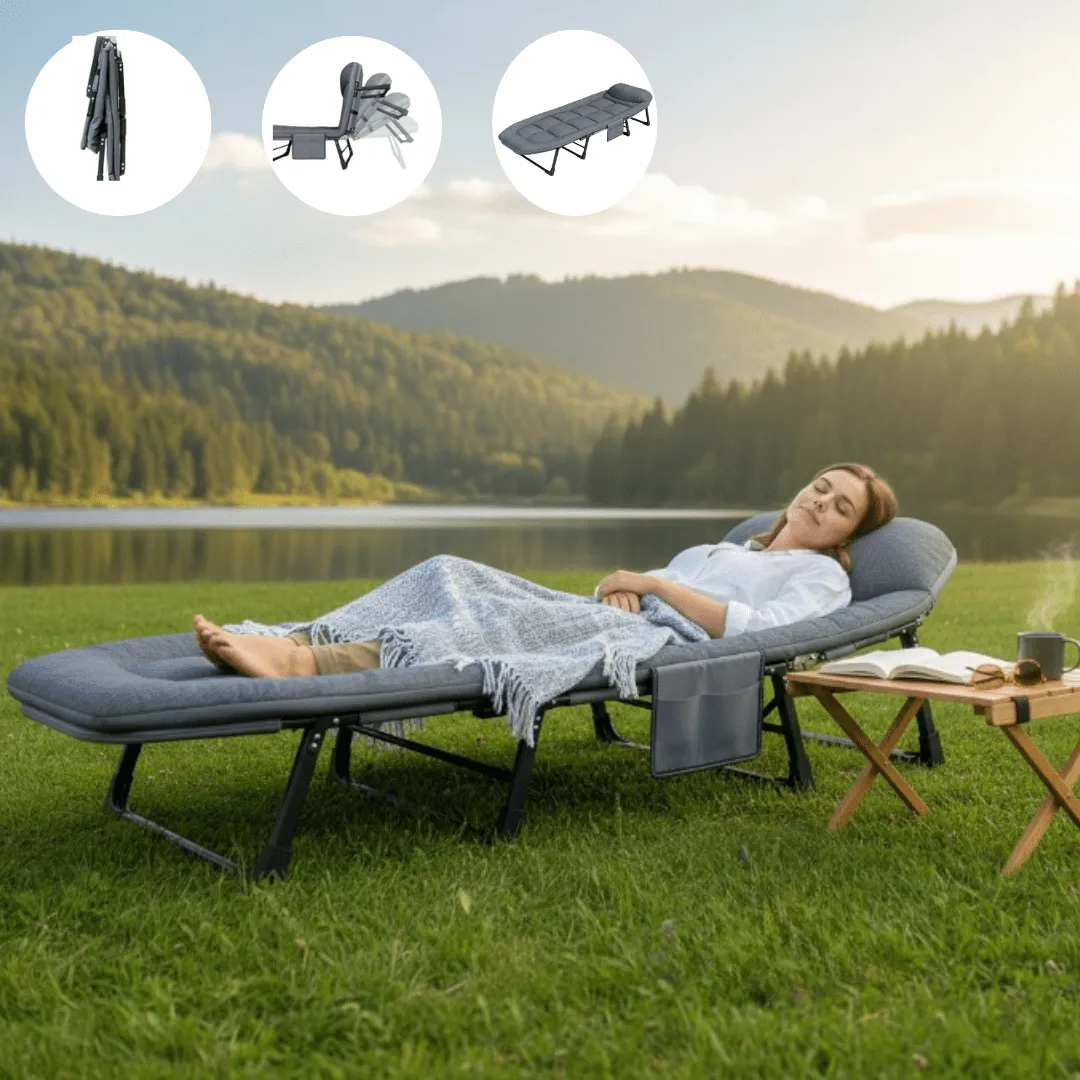 Chaise pliante d’extérieur polyvalente – idéale pour plage, camping, piscine et terrasse