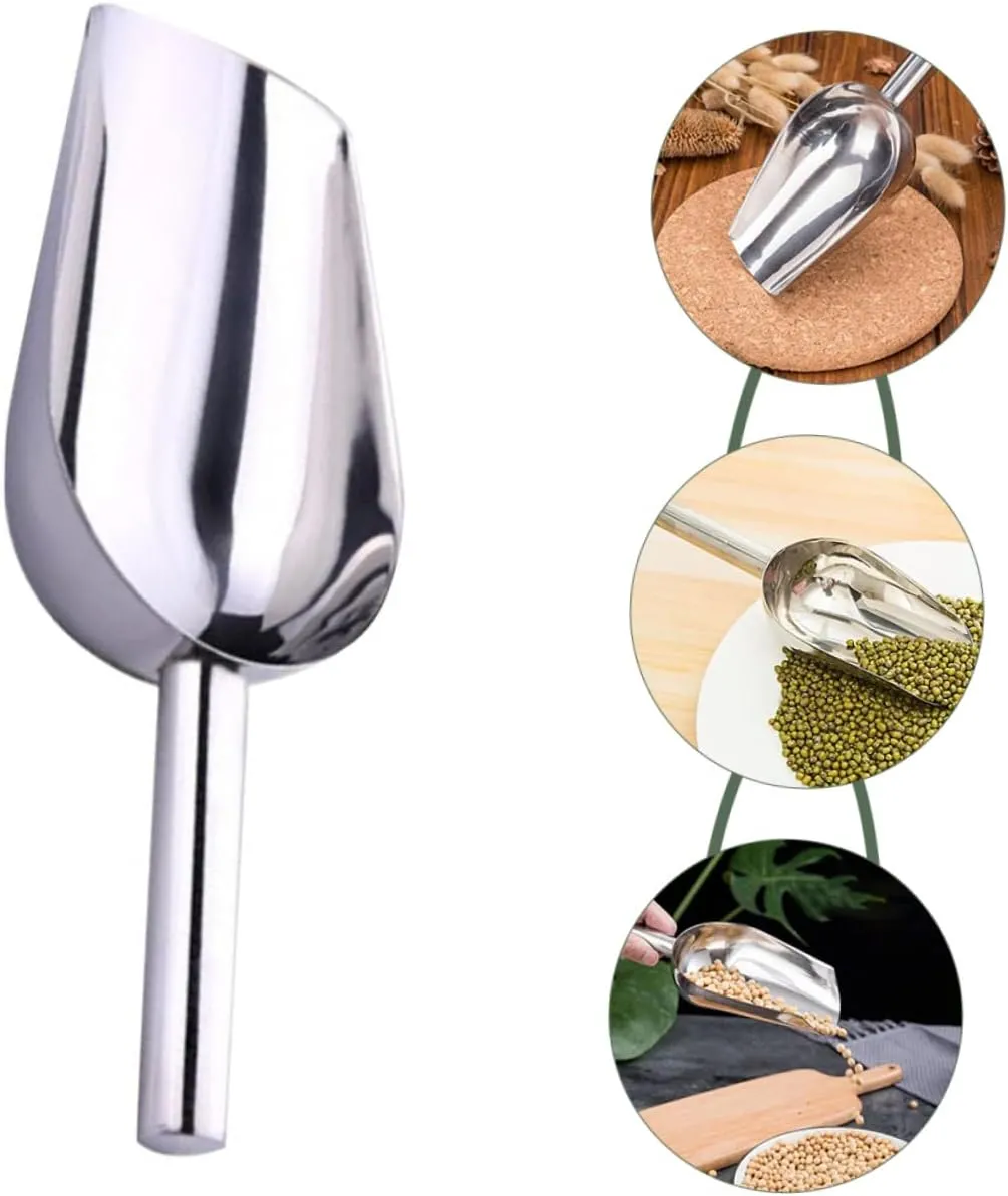 Pelle alimentaire en acier inoxydable pour cuisine – idéale pour fruits secs, glace, farine et popcorn