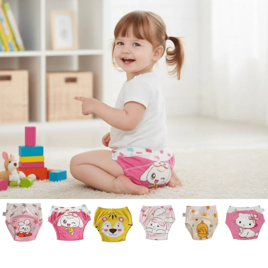 Culottes d’apprentissage épaisses et absorbantes pour bébés filles et tout-petites filles (colleur désigne aléatoire)