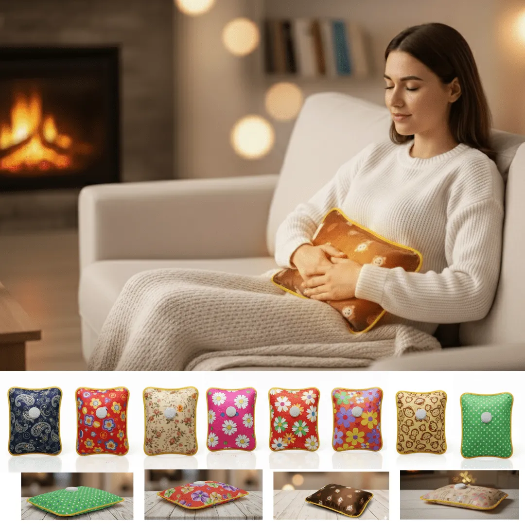 Bouillotte électrique portable pour soulagement rapide de la douleur (colleur désigne aléatoire)