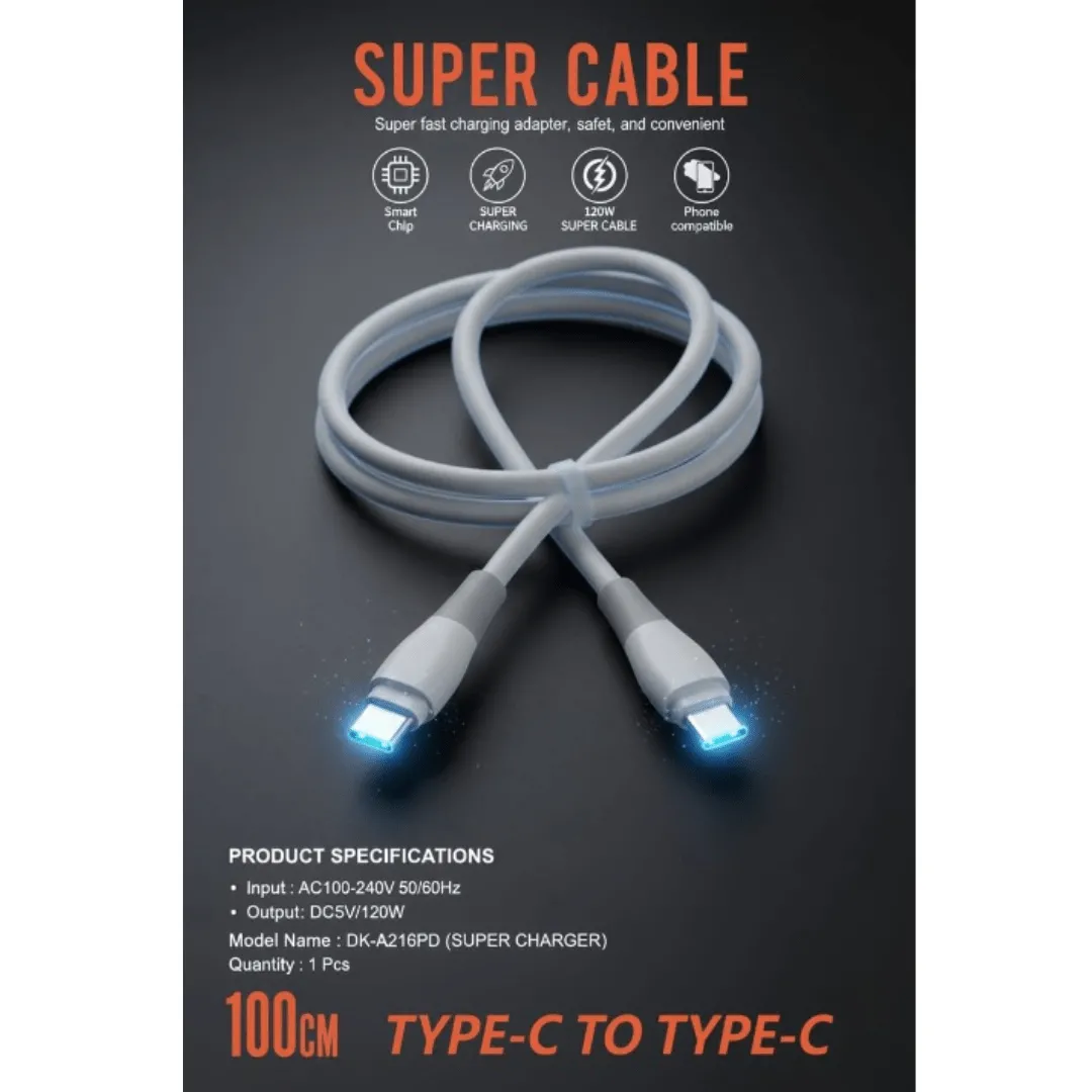 Câble Type-C 120 W – Charge rapide et haute performance