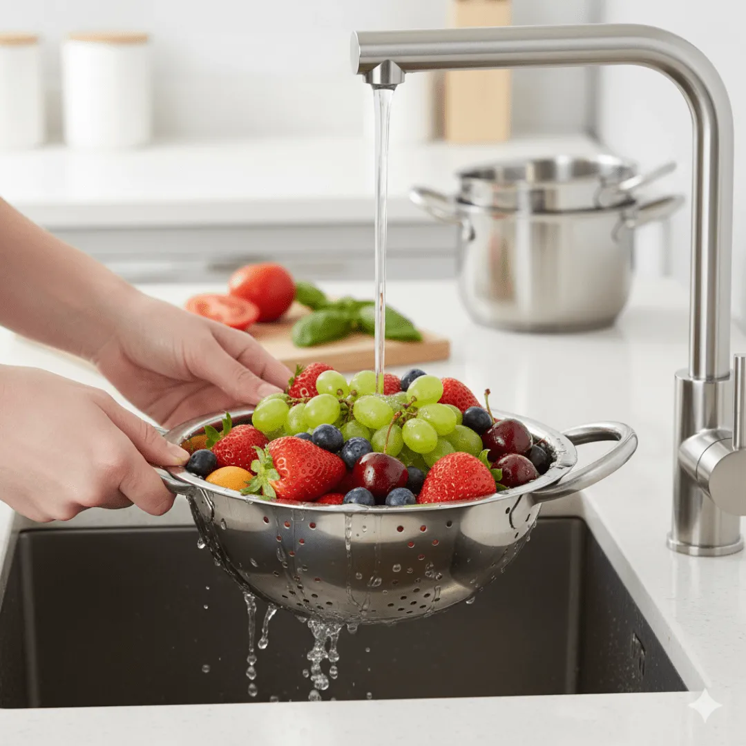 Passoire de cuisine en acier inoxydable