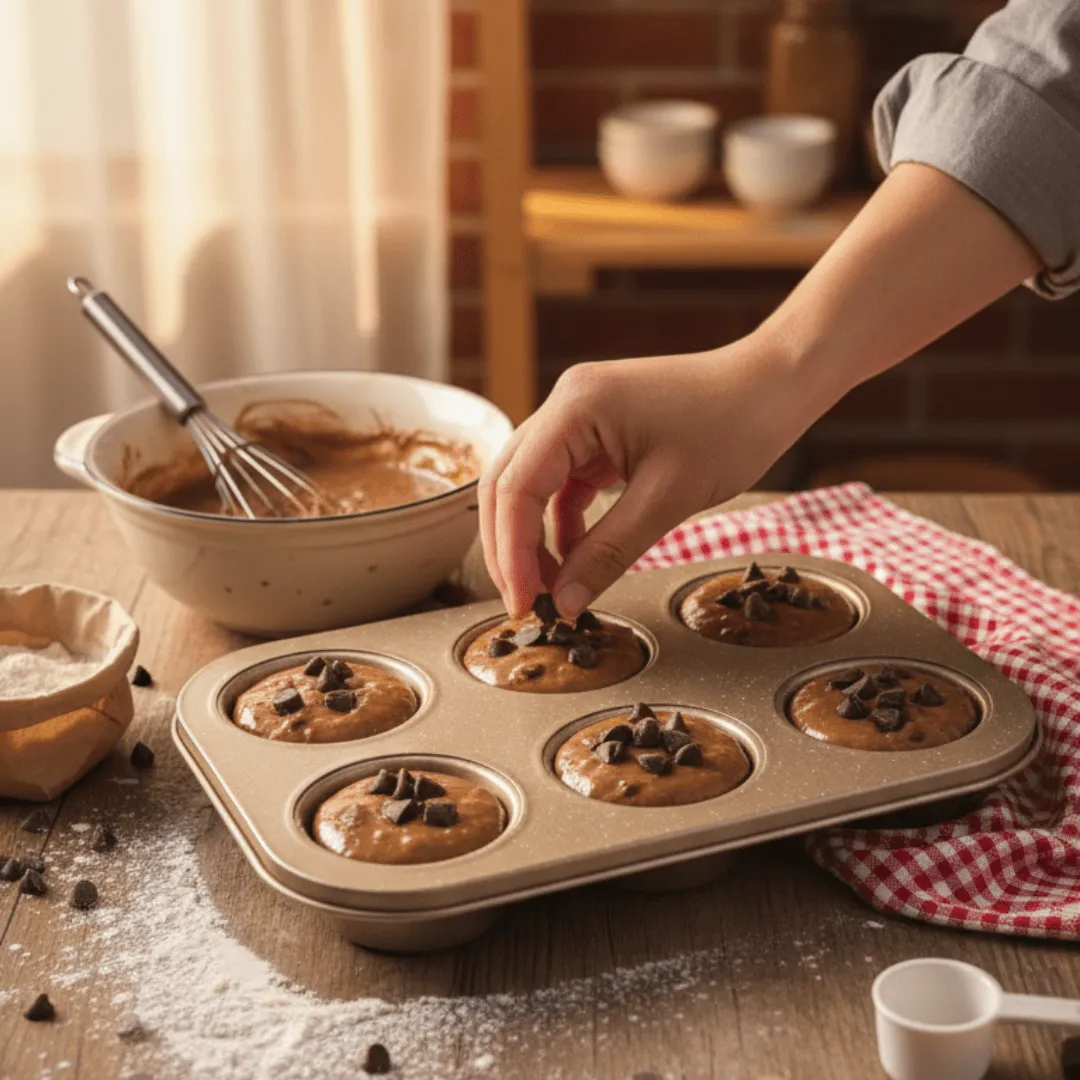Mini moule à muffins en acier antiadhésif – 6 pièces pour pâtisserie maison