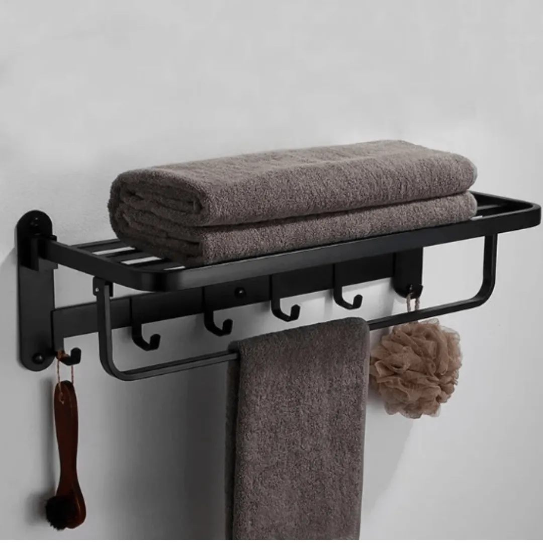 Support mural pour serviettes en acier inoxydable – Design moderne et gain de place