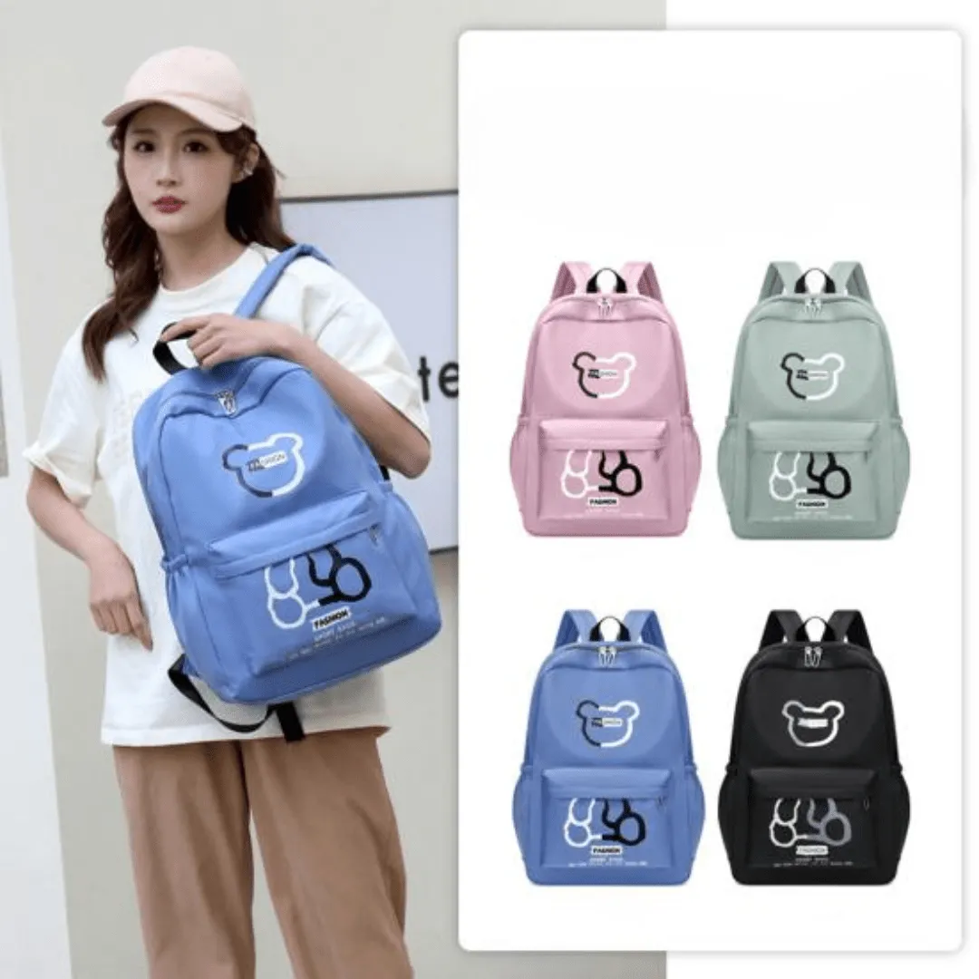 Sac à dos spacieux pour étudiantes – Cartable décontracté et fonctionnel (colleur aléatoire)