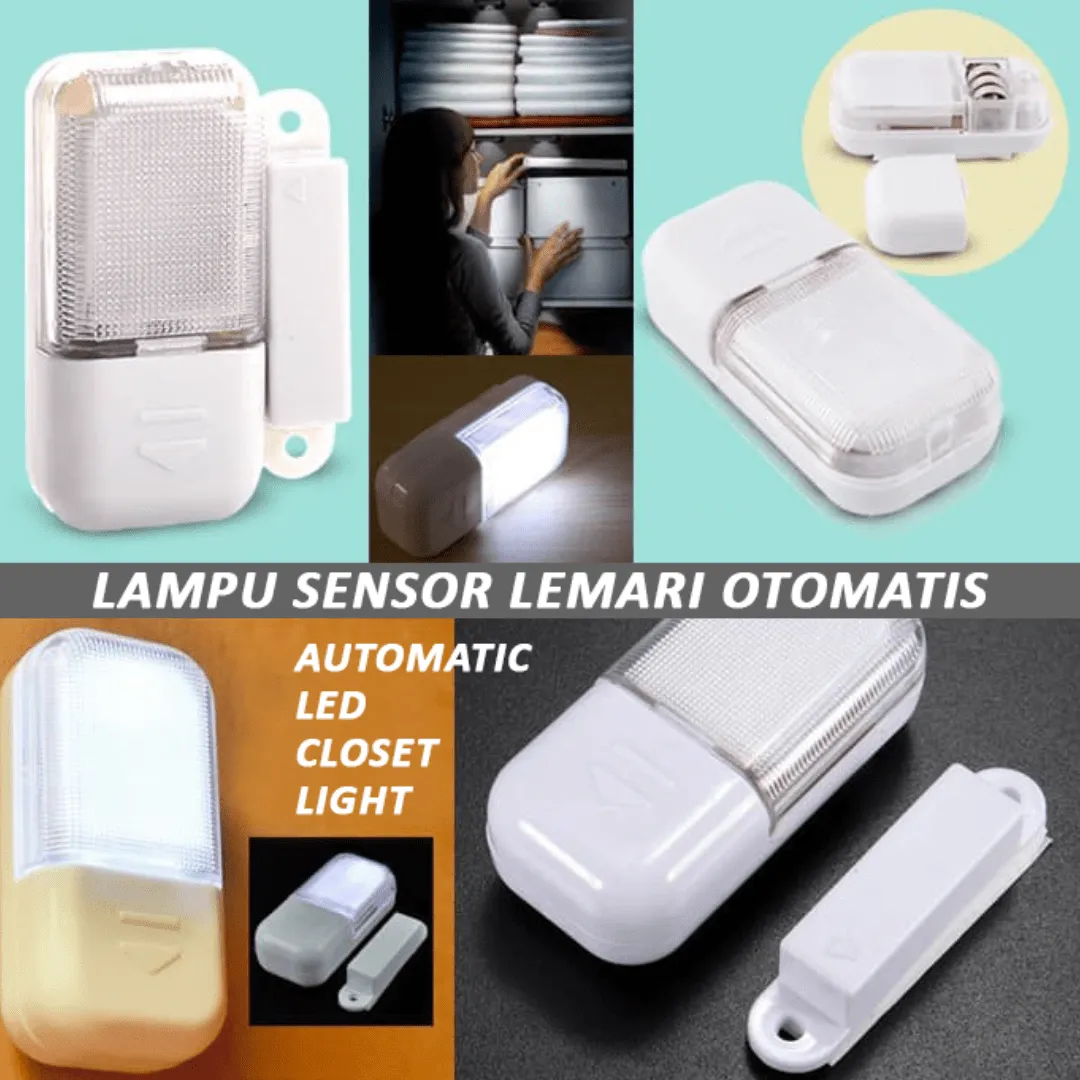 Lampe LED automatique à capteur pour placard, sans électricité, à coller partout.