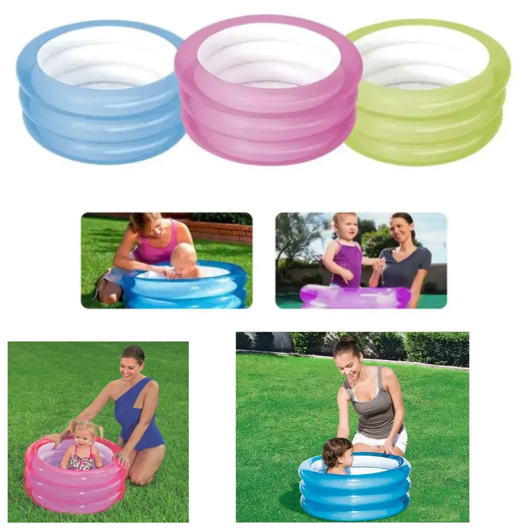 Piscine gonflable ronde pour enfants avec fond doux – 70 x 30 cm (colleur aléatoire)