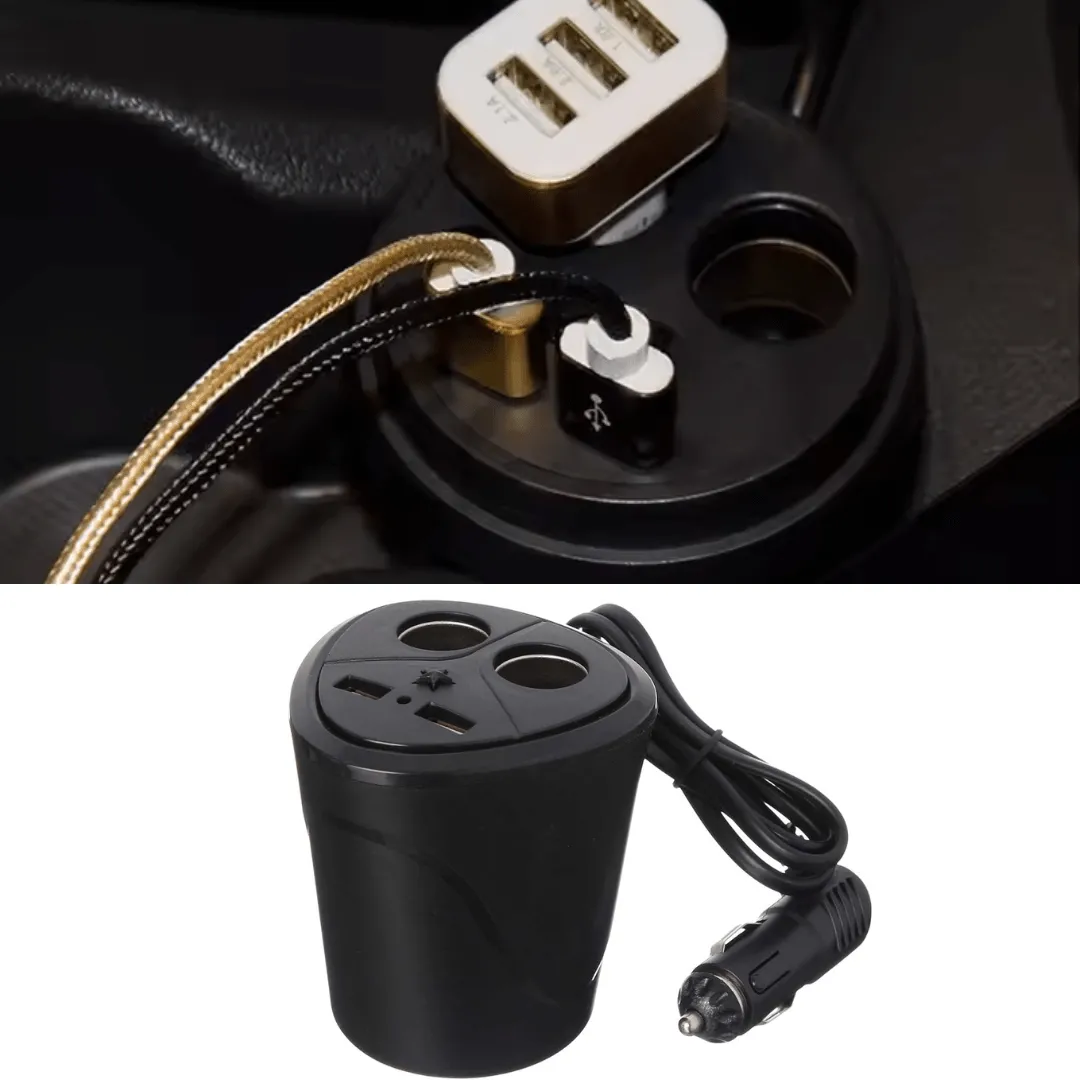 Adaptateur allume-cigare USB à double port pour voiture – Charge rapide à 2 entrées