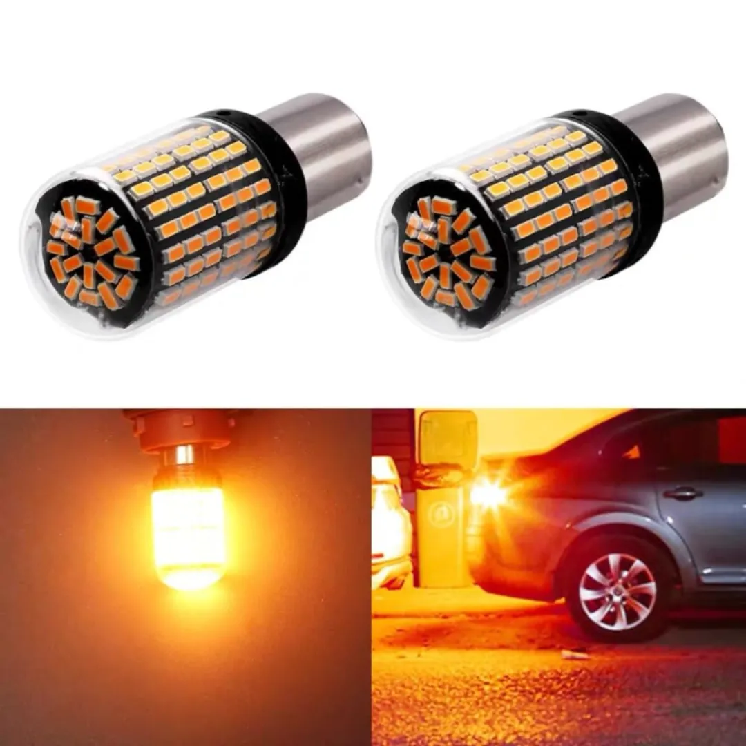 Paire d’ampoules LED jaunes pour clignotants avant/arrière – Compatibles Canbus sans erreur