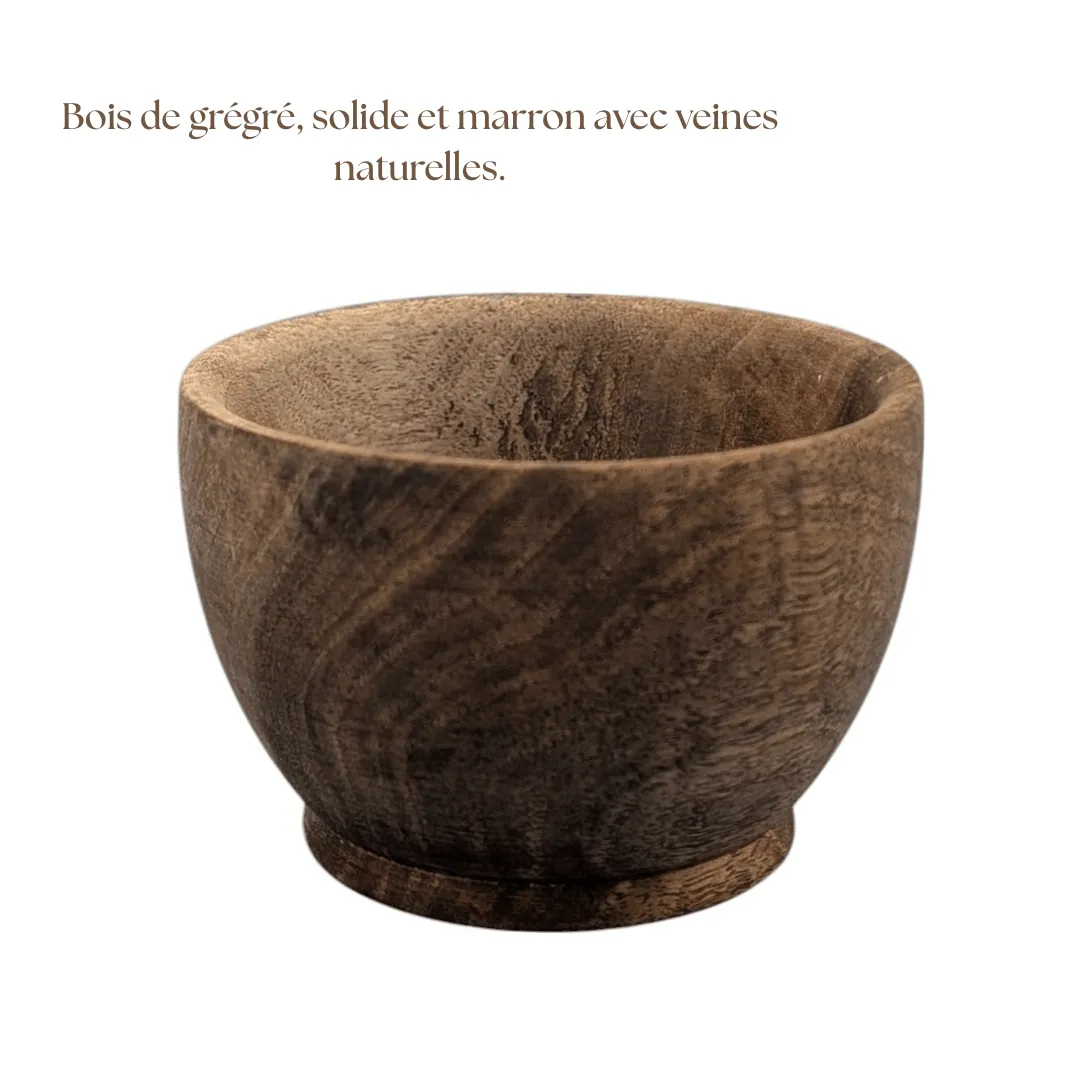 Assiette creuse artisanale en bois de gharghaâ