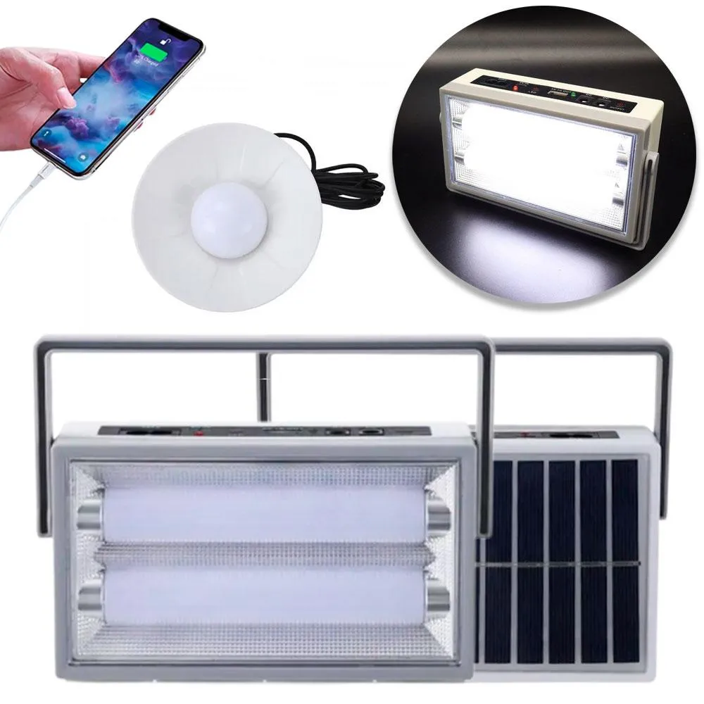 Lampe solaire LED rechargeable avec powerbank intégrée