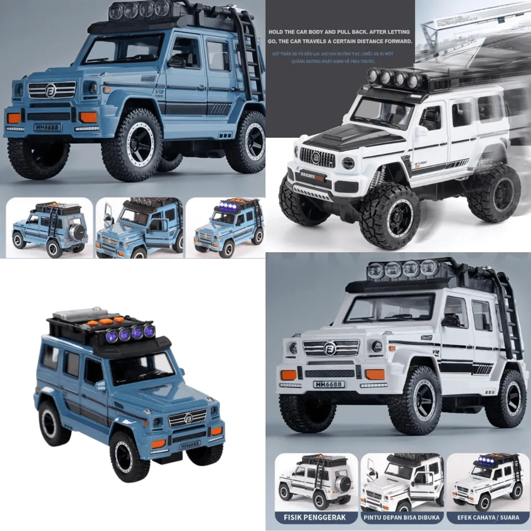Véhicule Land Rover pour enfants avec fonction inertie, lumières, sons et effets tout-terrain, cadeau idéal(couleur aléatoire)