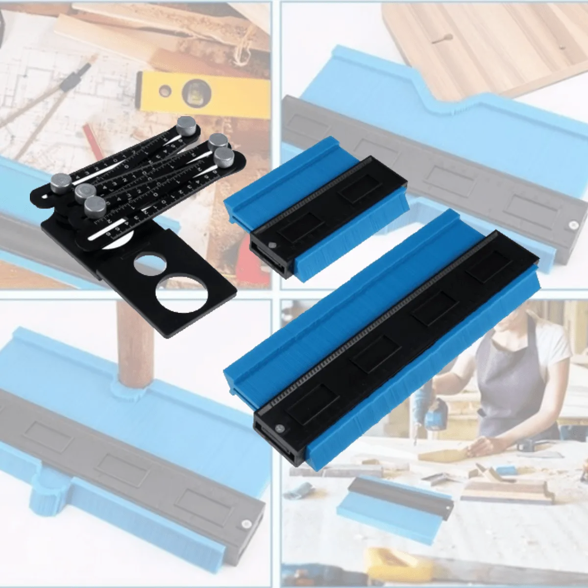 Kit d'outils de mesure pour le travail du bois et la construction