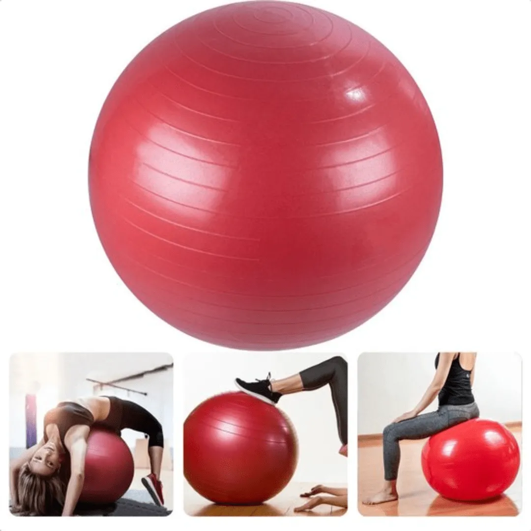 Balle de gym résistante, parfaite pour le yoga, le pilates et le renforcement musculaire.
