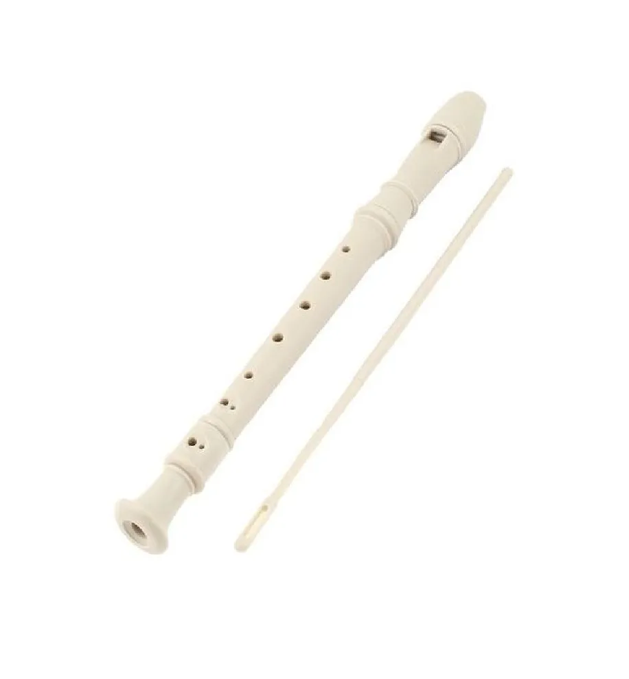 Flûte de musique en plastique à 7 trous et baguette de nettoyage, parfaite pour apprendre des chansons