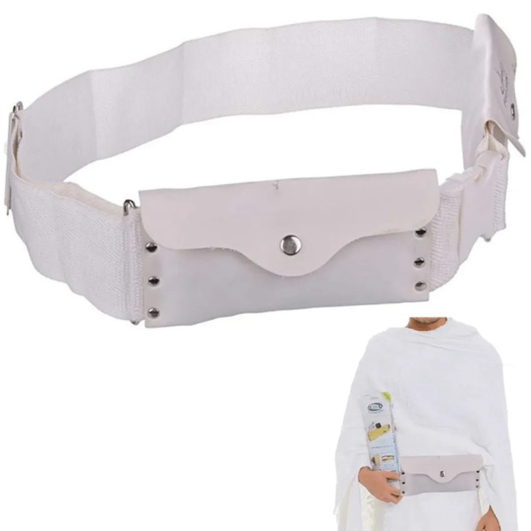 Ceinture ajustable sans couture pour maintenir le tissu d'Ihram pendant le Hajj et la Omra.