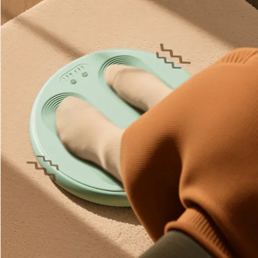 Chauffe-pieds et masseur USB à 3 réglages, avec contrôle de la température et des vibrations.