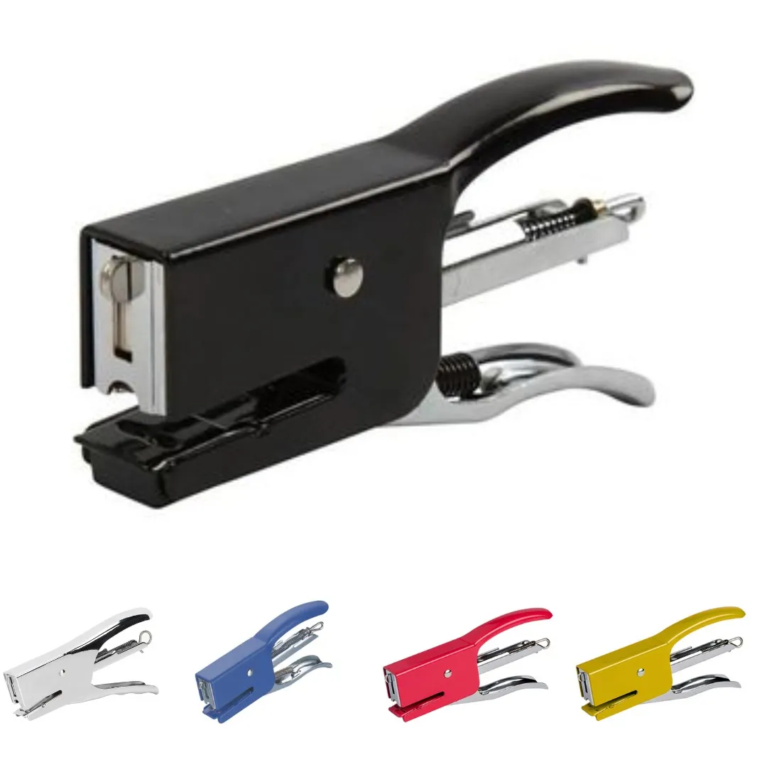 Agrafeuse de bureau scolaire avec structure métallique et design ergonomique robuste (colleur aléatoire)