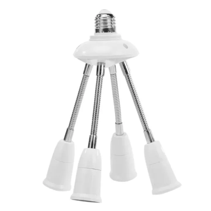 Base E27 ajustable avec adaptateur LED à conversion multiple (4 sorties).
