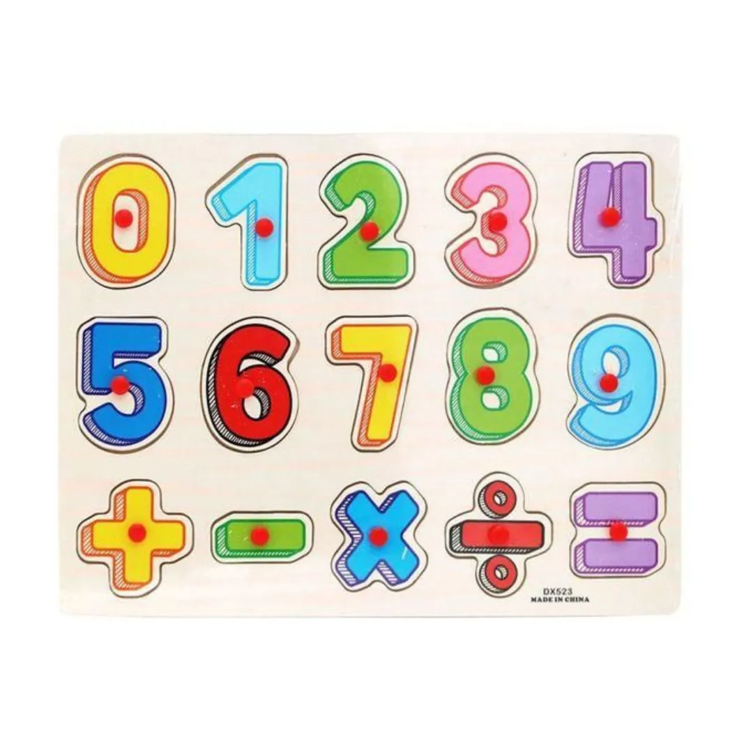 Puzzle en bois avec numéros – Jeu éducatif pour les enfants.