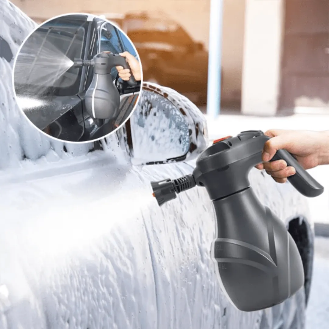 Pulvérisateur à mousse sans fil pour voiture, 2L, rechargeable USB, nettoyage et entretien automobile.
