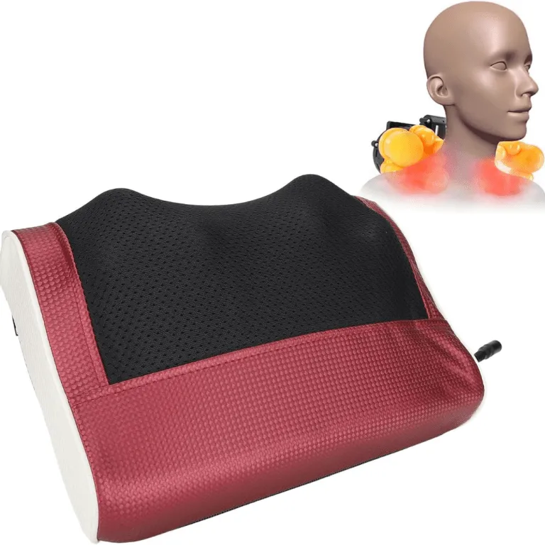 Oreiller de massage électrique pour cou, avec tête chauffante et pétrissage relaxant