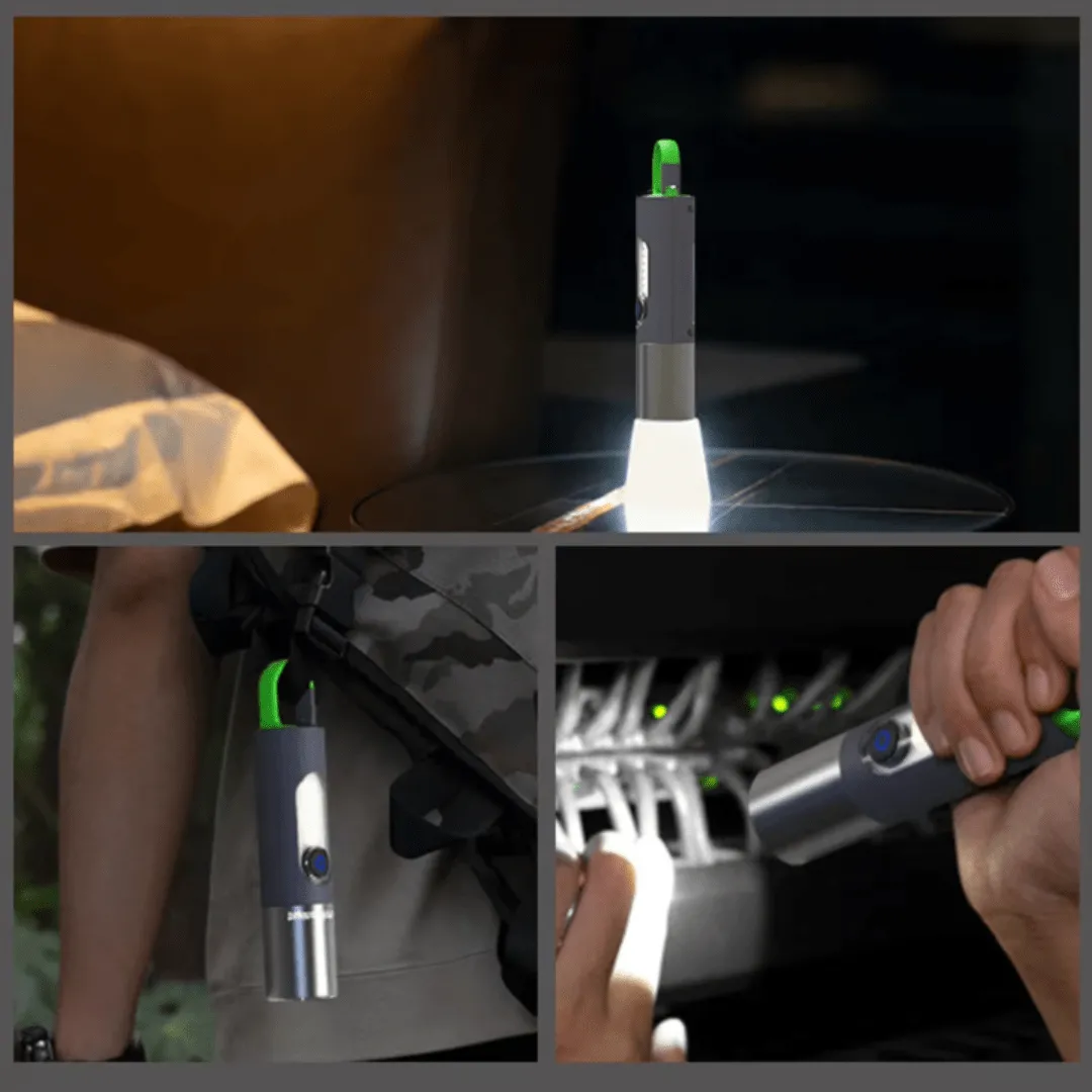 Lampe de poche LED rechargeable, fonction zoom pour une lumière précise