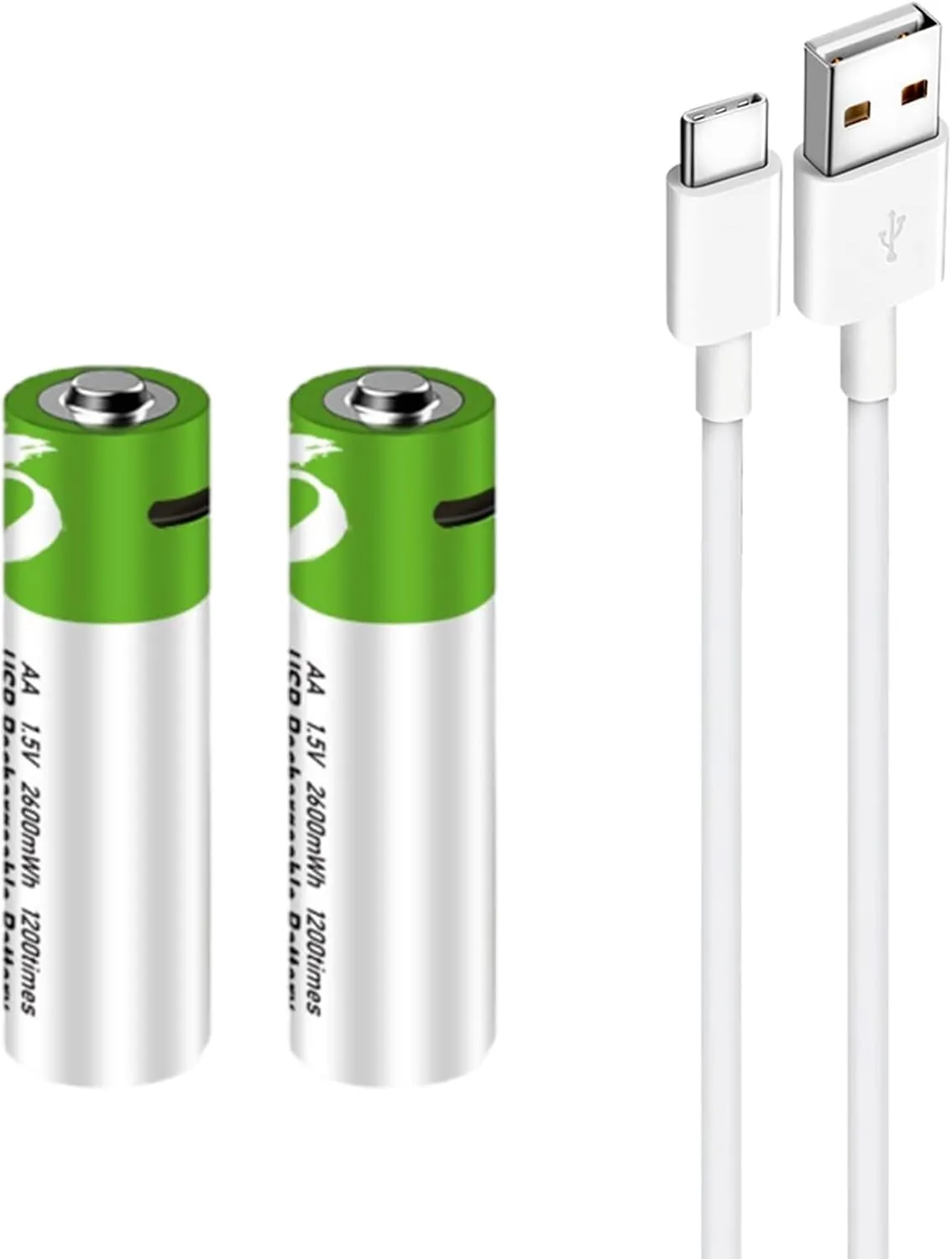 Batterie AA 1,5 pouces 2600mWh pour appareil USB avec prise USB