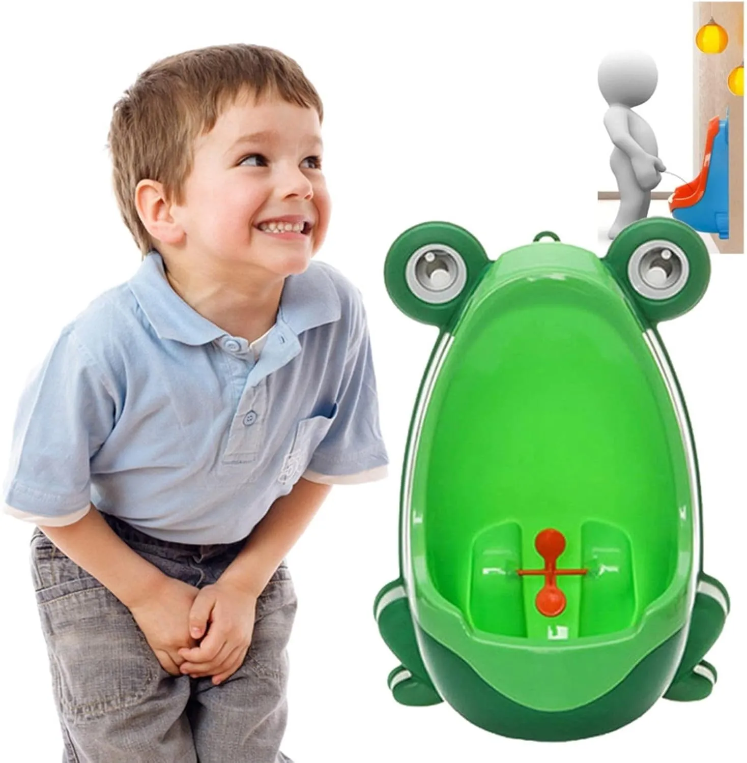 Urinoir portable pour garçons, idéal pour l’apprentissage de la propreté.