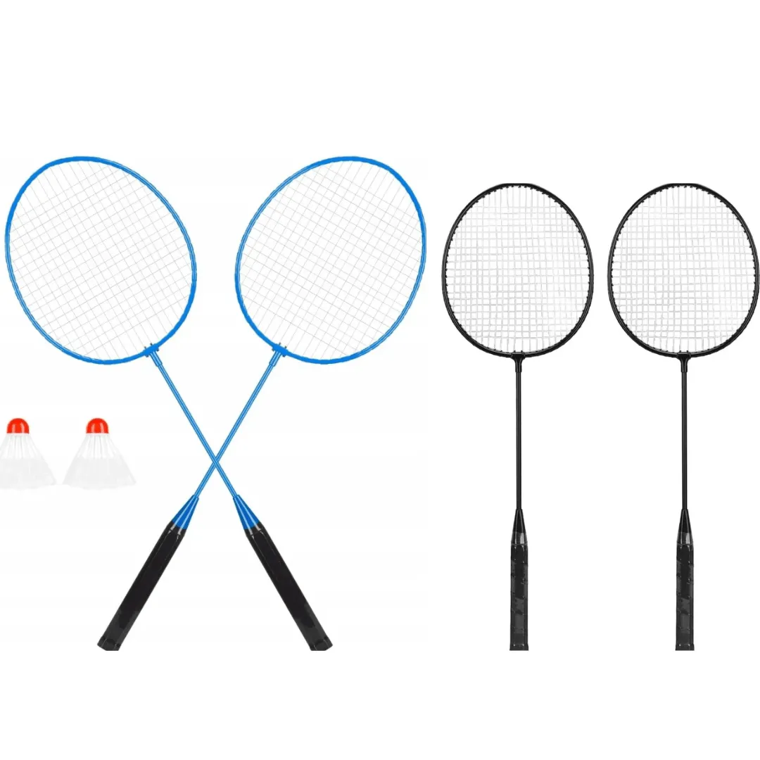 Raquette de badminton en alliage de fer, idéale pour le jeu en extérieur.