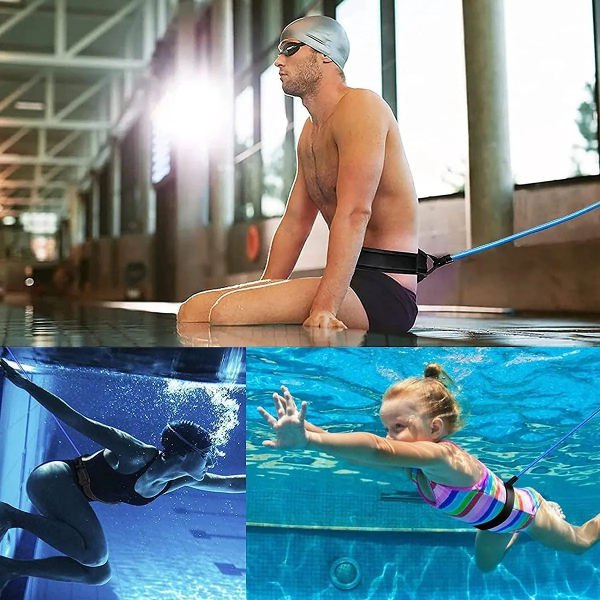 Ceintures de natation innovantes, design fixe pour un entraînement excellent dans l'eau.