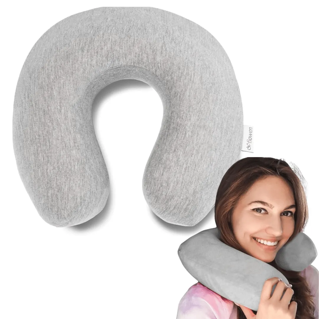 Oreiller de nuque à mémoire de forme pour avion, bureau, sieste