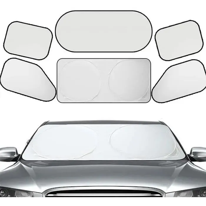 Ensemble de 6 Pare-Soleil pour Pare-Brise Voiture pour Protection UV