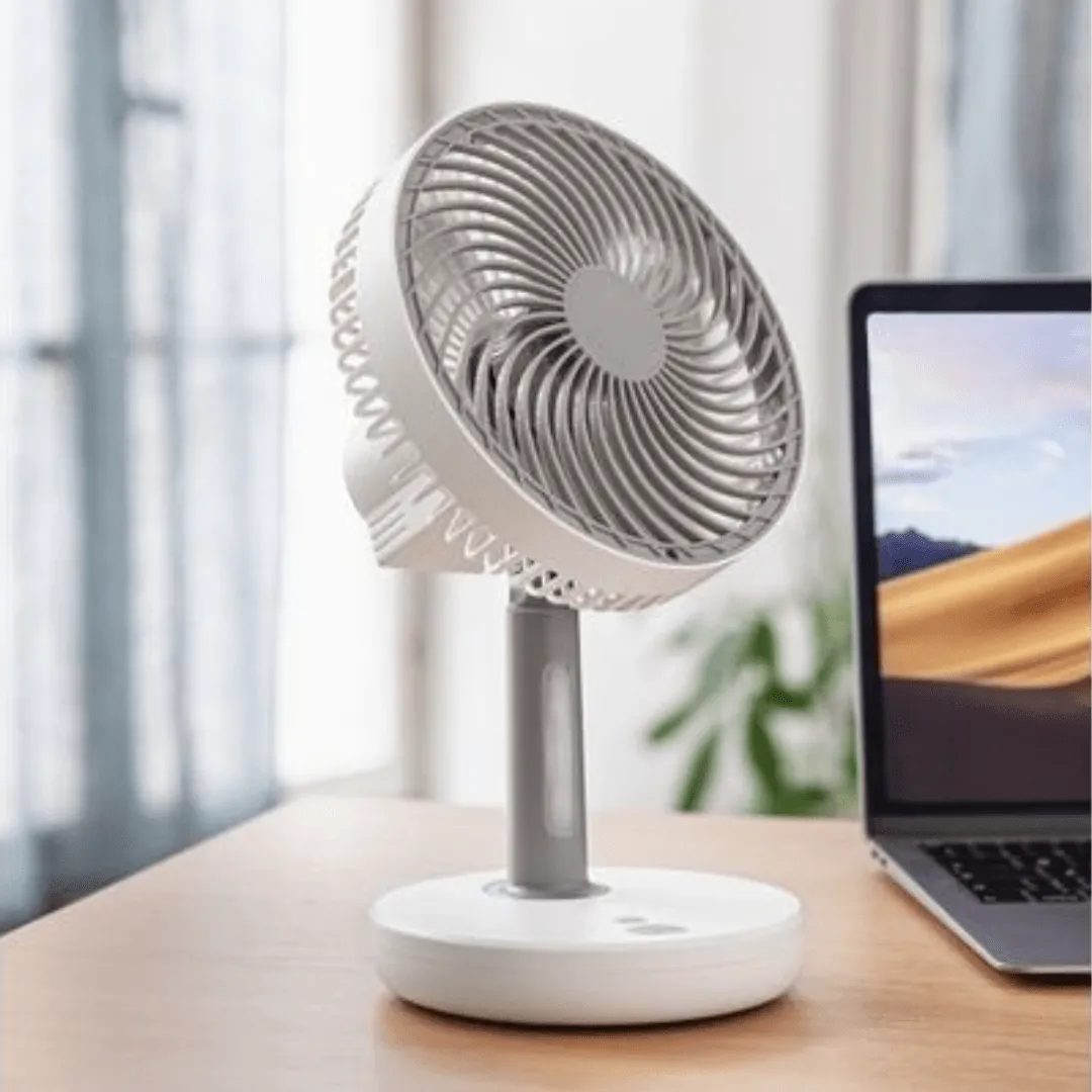 Mini ventilateur USB portable silencieux avec Lumière pour Maison et Bureau et l'extérieur