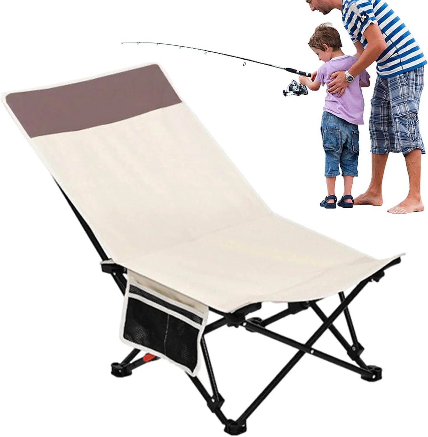 Chaise de Camping Pliable et Portable pour la Plage et la Pêche et voyage