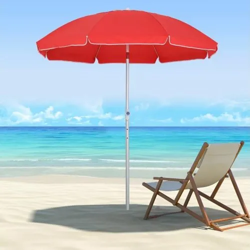 Parasol de Plage 1.6m avec Protection UV pour Balcon et jardin et camping