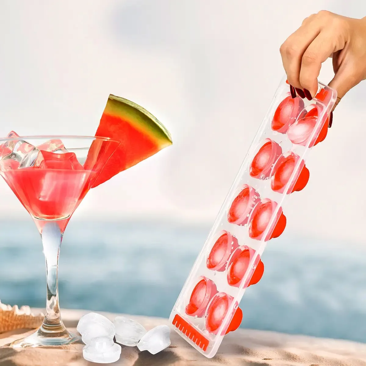 Bac à Glaçons en Silicone avec 10 emplacements ronds