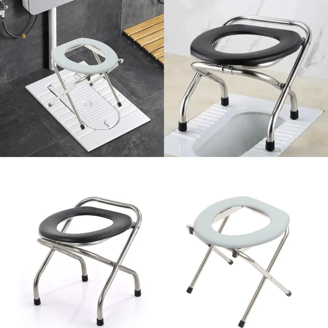 Siège de Toilette Pliable pour Personnes Âgées et Femmes Enceintes (colleur aléatoire)