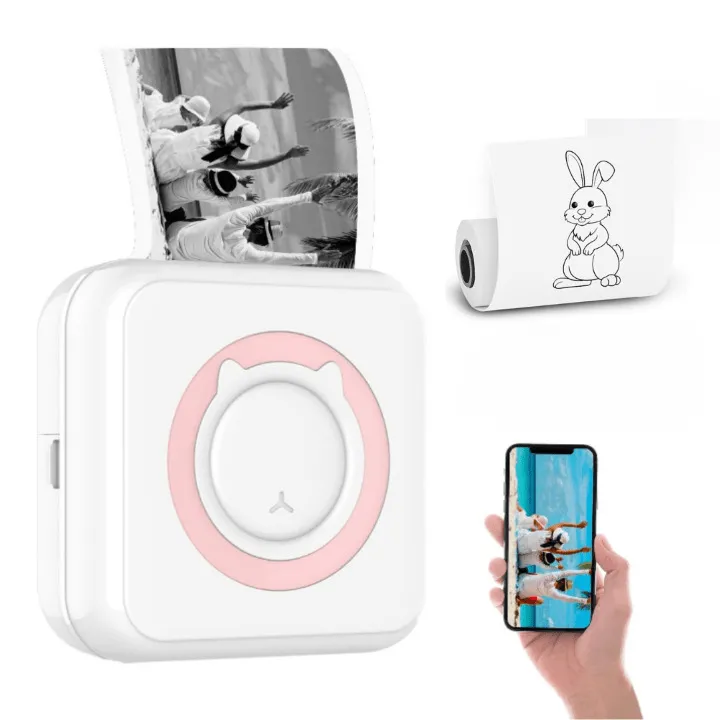 Mini imprimante Bluetooth sans fil portable pour travail, photos, notes et mémos