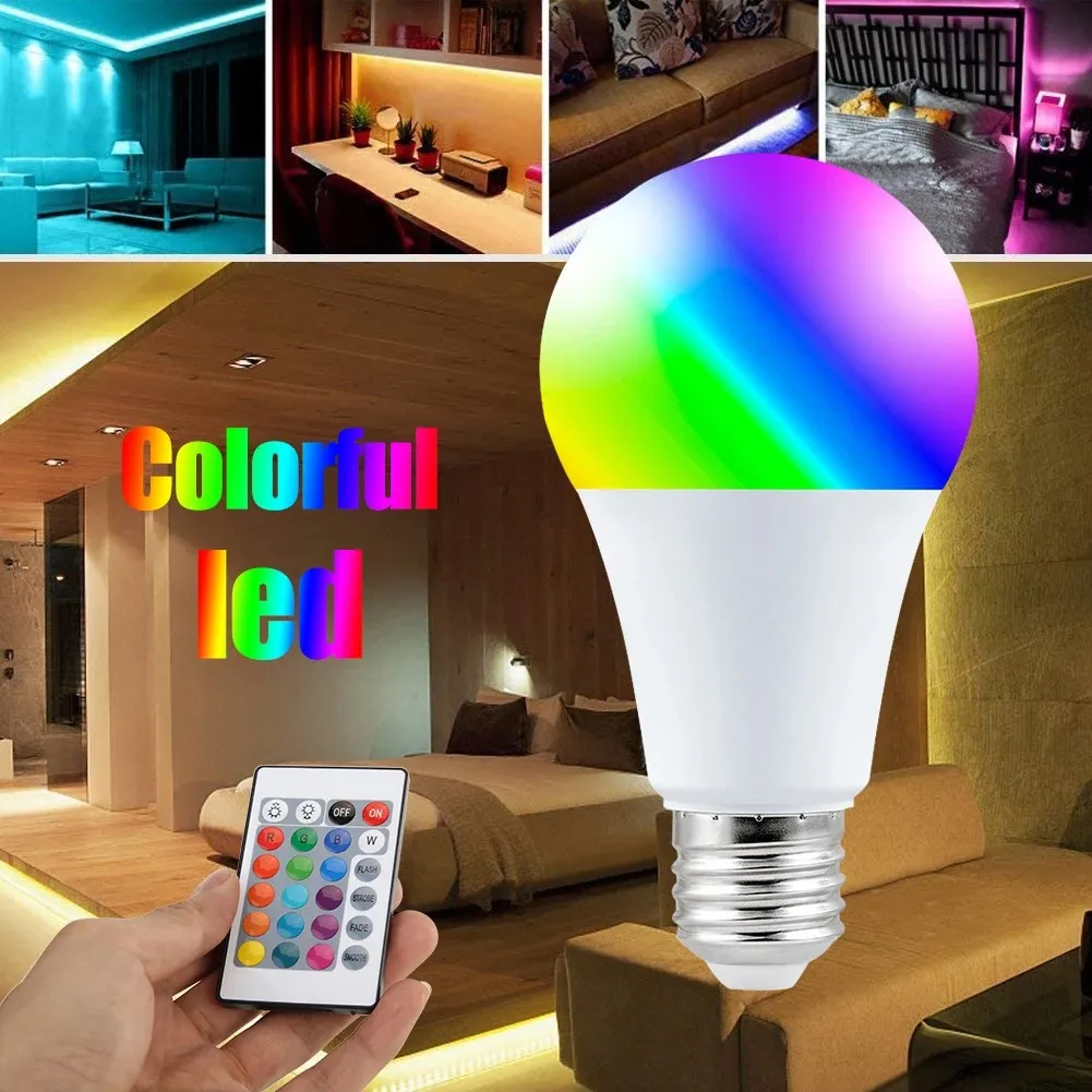 Ampoule LED 16 Couleurs avec Télécommande E27 A 60