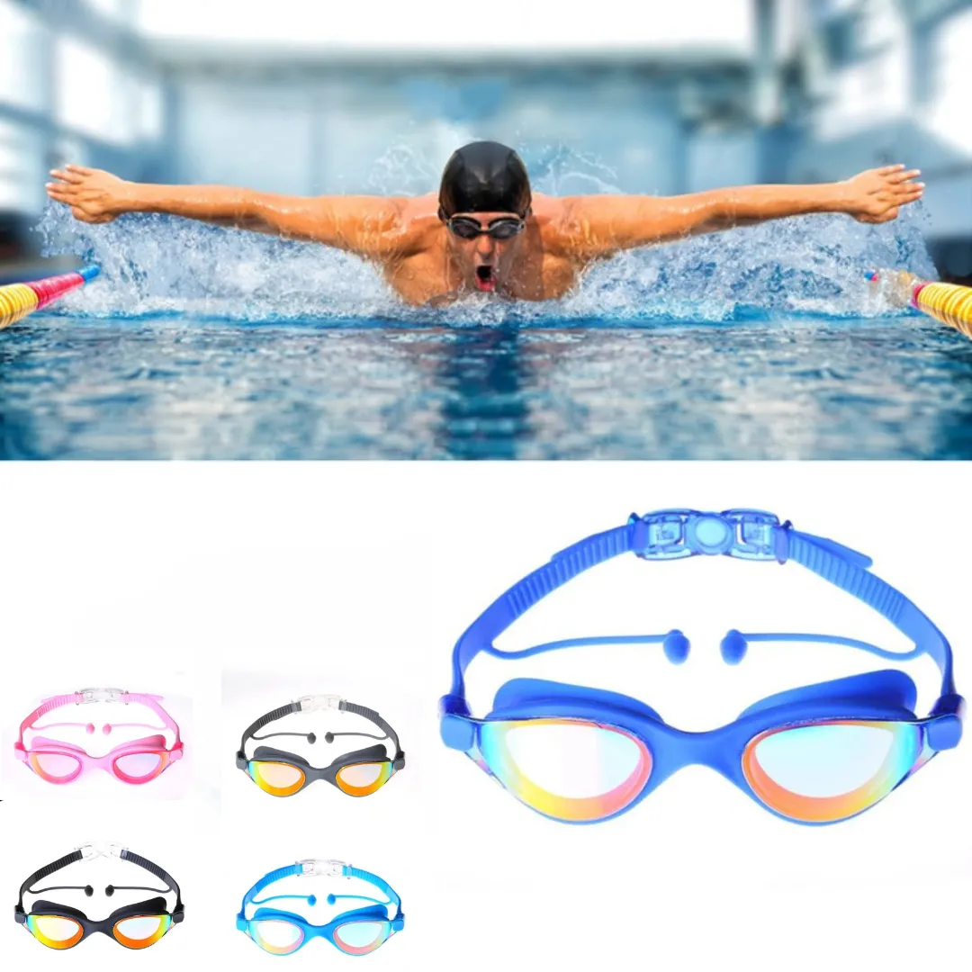 Lunettes de Natation Professionnelles Anti-Buée et Protection UV pour Enfants et Adultes