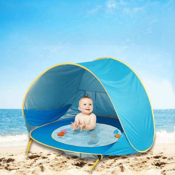 Tente de plage anti-UV pour enfants avec piscine
