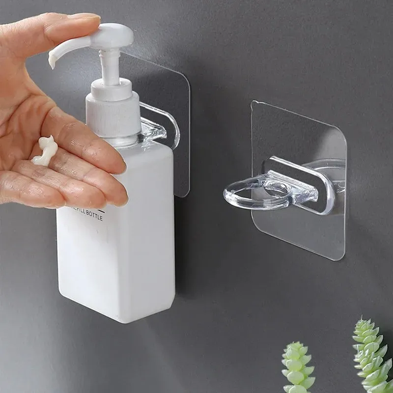 Ensemble de 10 Crochets Auto-adhésifs Transparent pour Cuisine et Salle de Bain