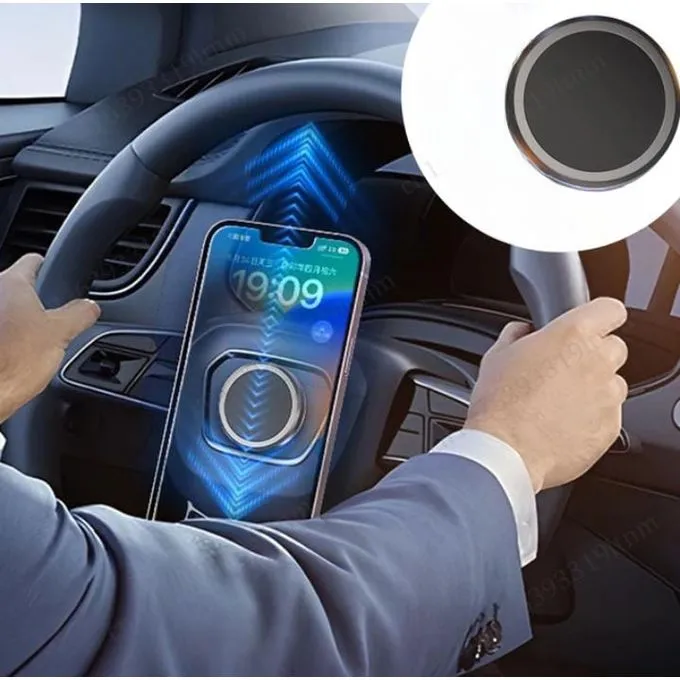 Support de téléphone magnétique pour volant de voiture avec rotation à 360°