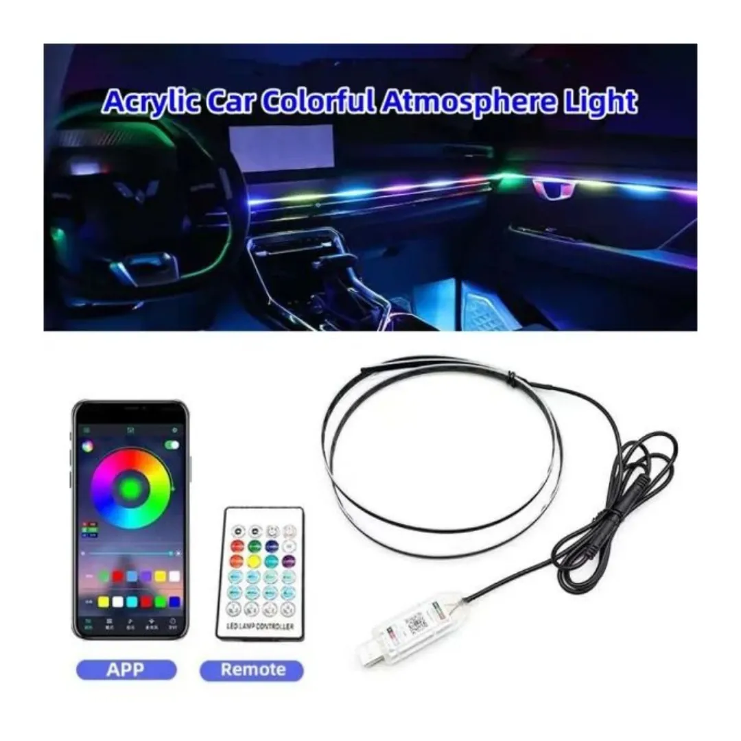 Bande lumineuse LED RVB pour voiture avec télécommande ,contrôle d'application