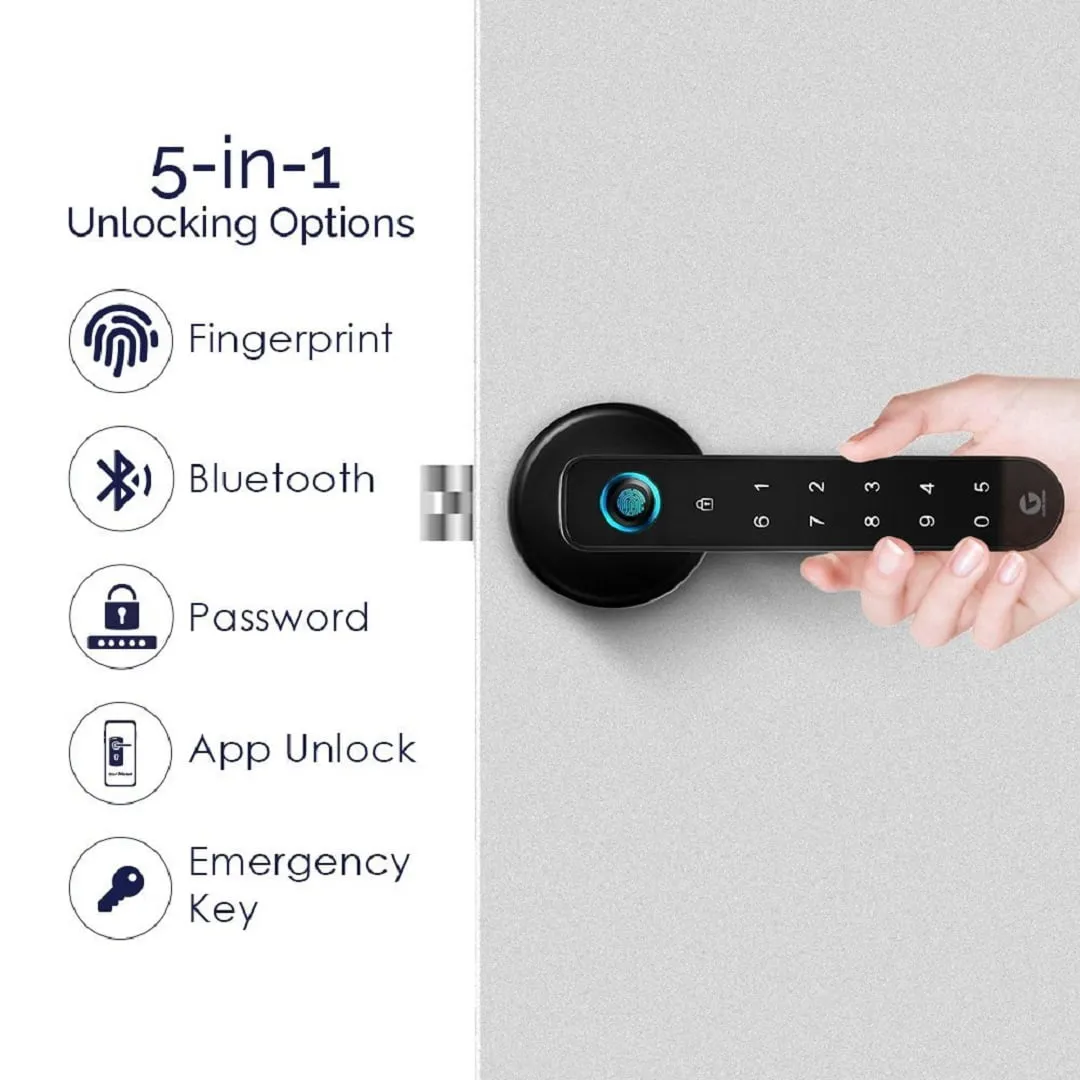 Serrure de porte intelligente à empreintes digitales avec Bluetooth pour serrure électronique